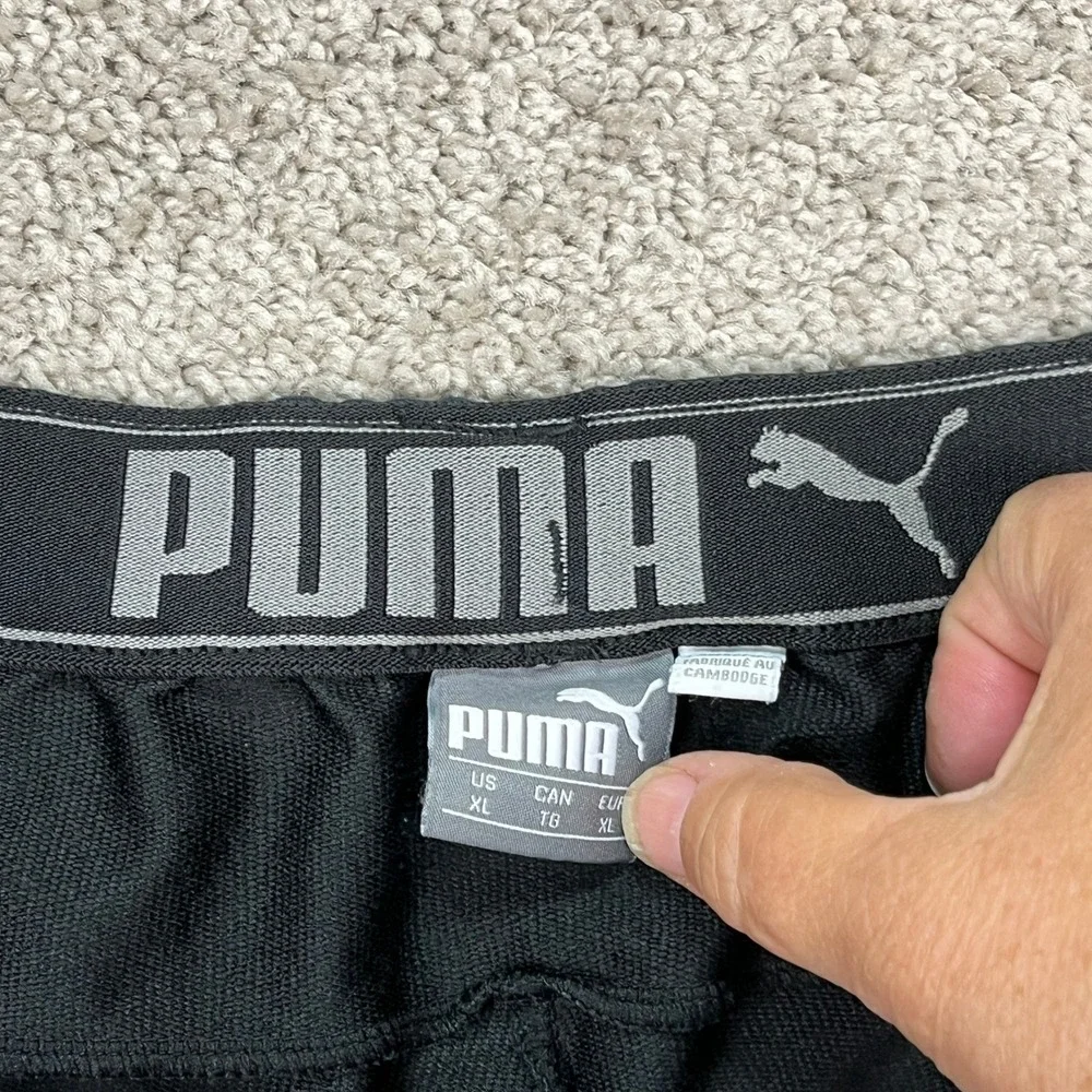 Puma SweatPants Mens XL Black Tapered Joggers Stretch Waistband Drawstring EUC - Picture 13 of 16
